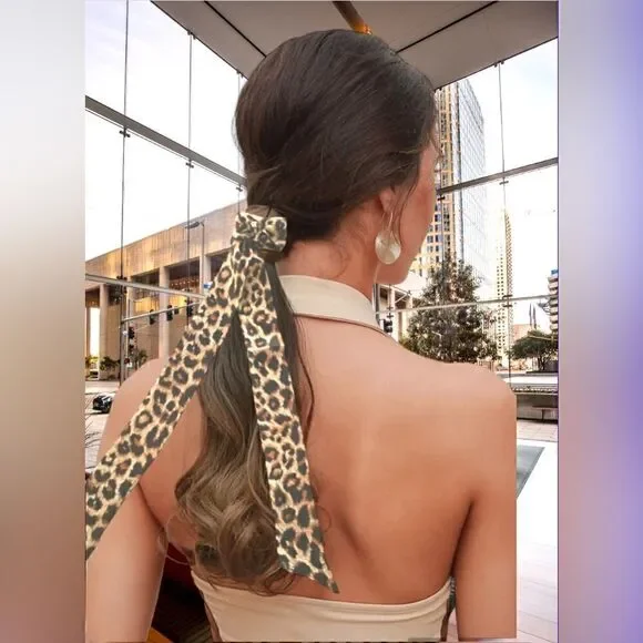 RIBBON TIE PONYTAIL ACCESSORY HAIR BOW SCARF NECK TIE - Picture 4 of 4